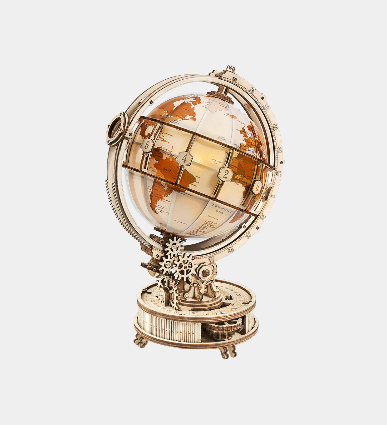 ROKR Luminous Globe 3D Wooden Puzzle