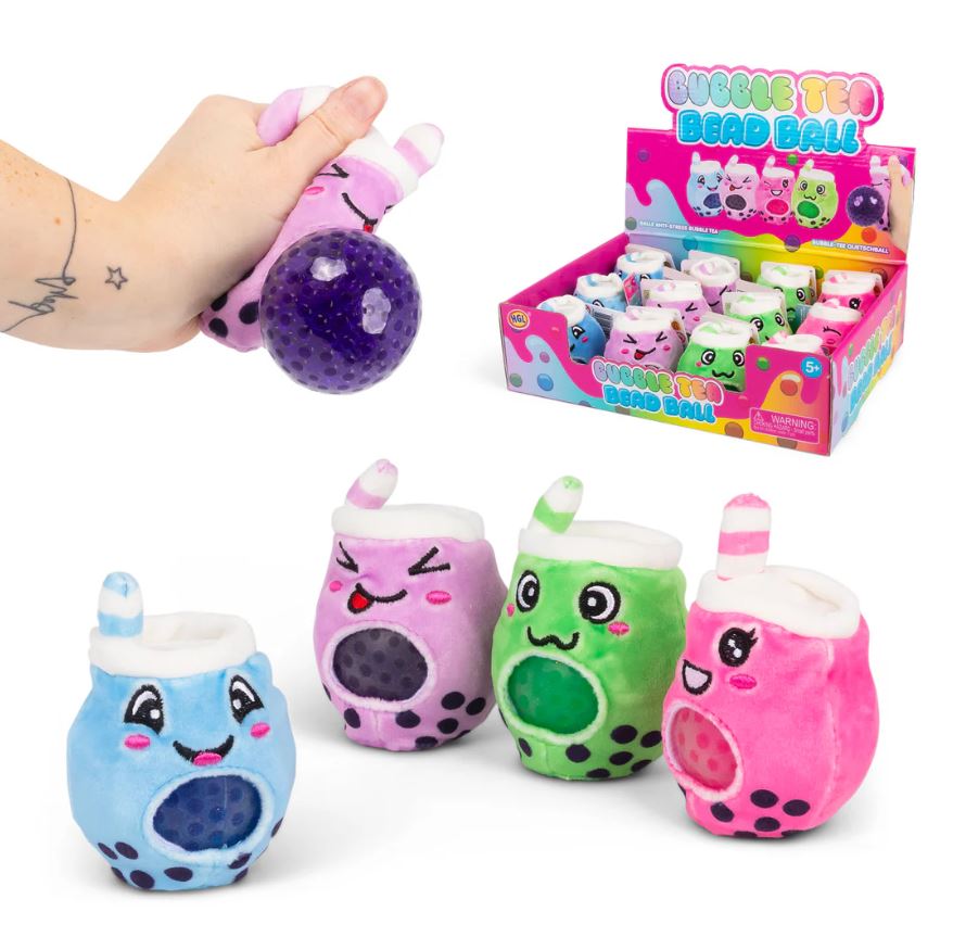 Bubble Tea Squishy Bead Ball Asst