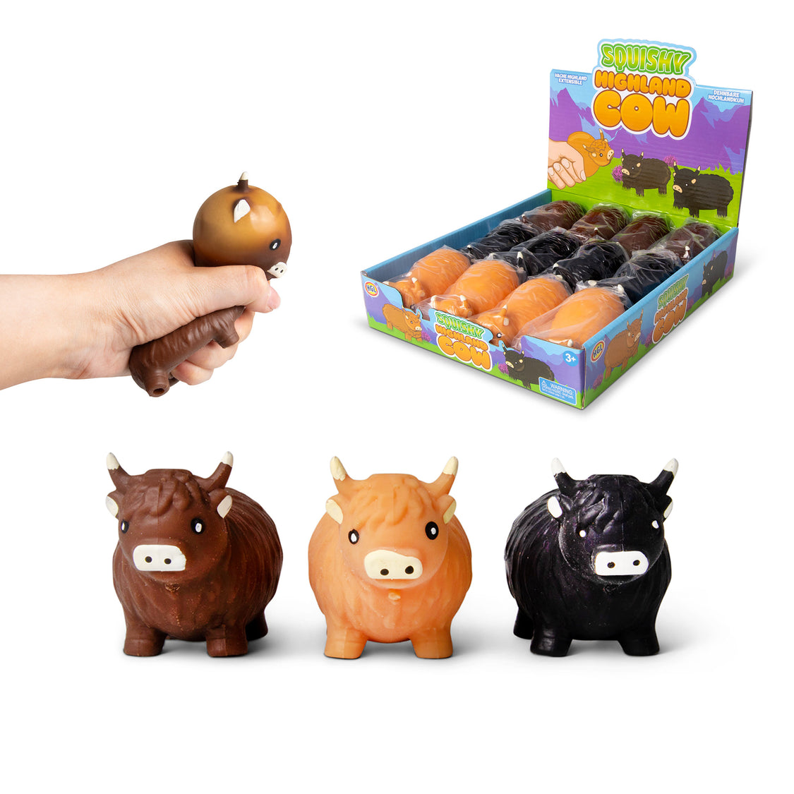 Squishy Highland Cow Sensory Fidget Toy