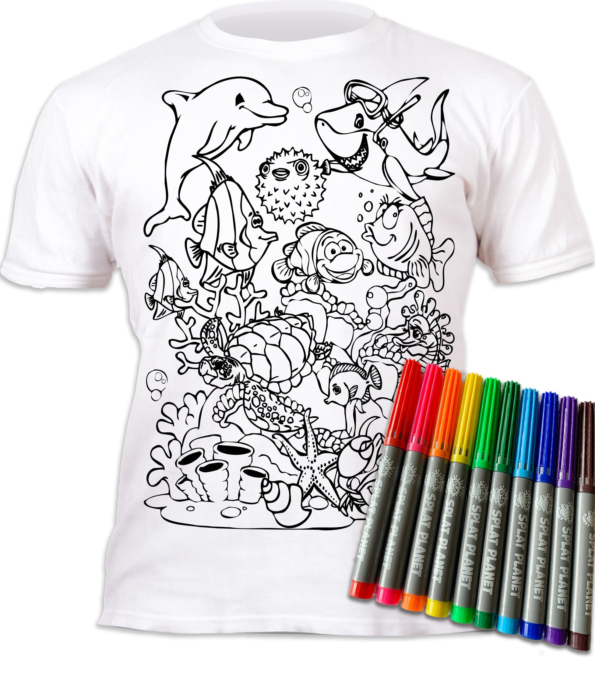 Sea Life Colour-In T-Shirt
