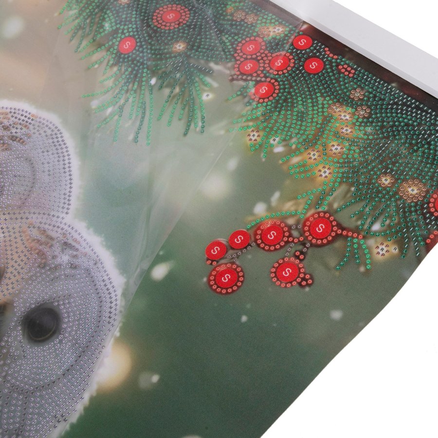 Snowy Owls Sanctuary, 40x50cm Crystal Art Scroll