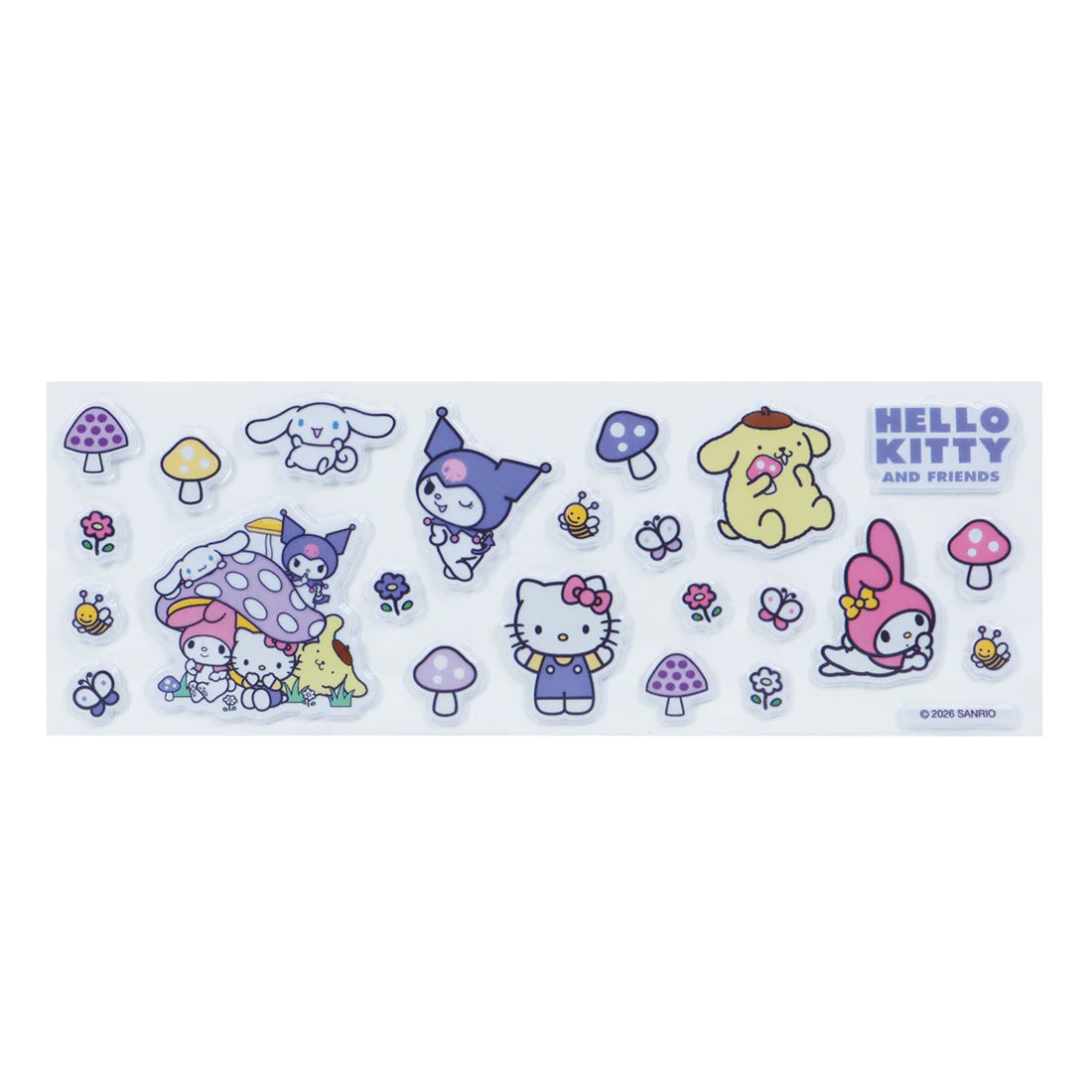 Hello Kitty & Friends PVC Bag Stationery Set – Mushroom