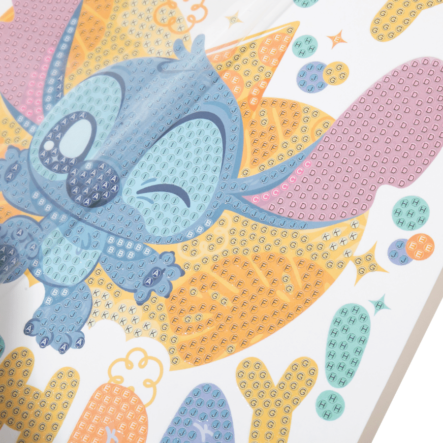 Stitch Birthday, 18x18cm Crystal Art Card
