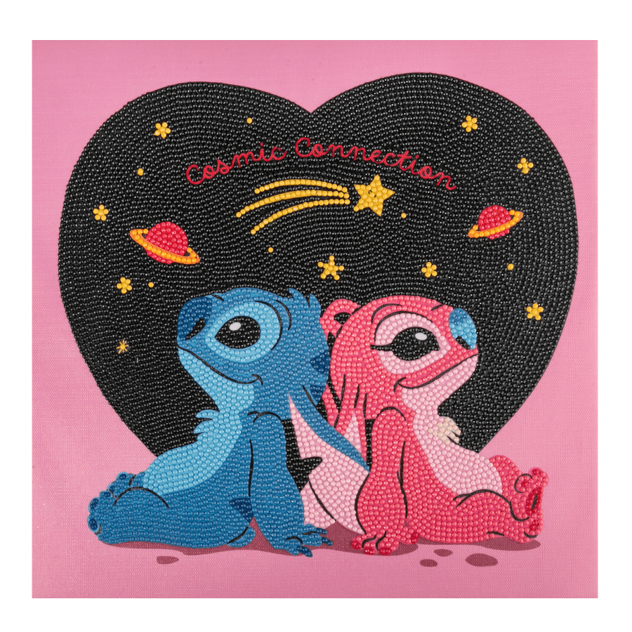Stitch & Angel: Cosmic Connection, 30x30cm Crystal Art Kit
