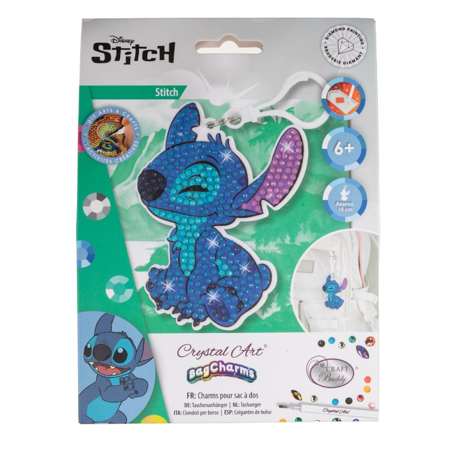 Stitch Crystal Art Bag Charm