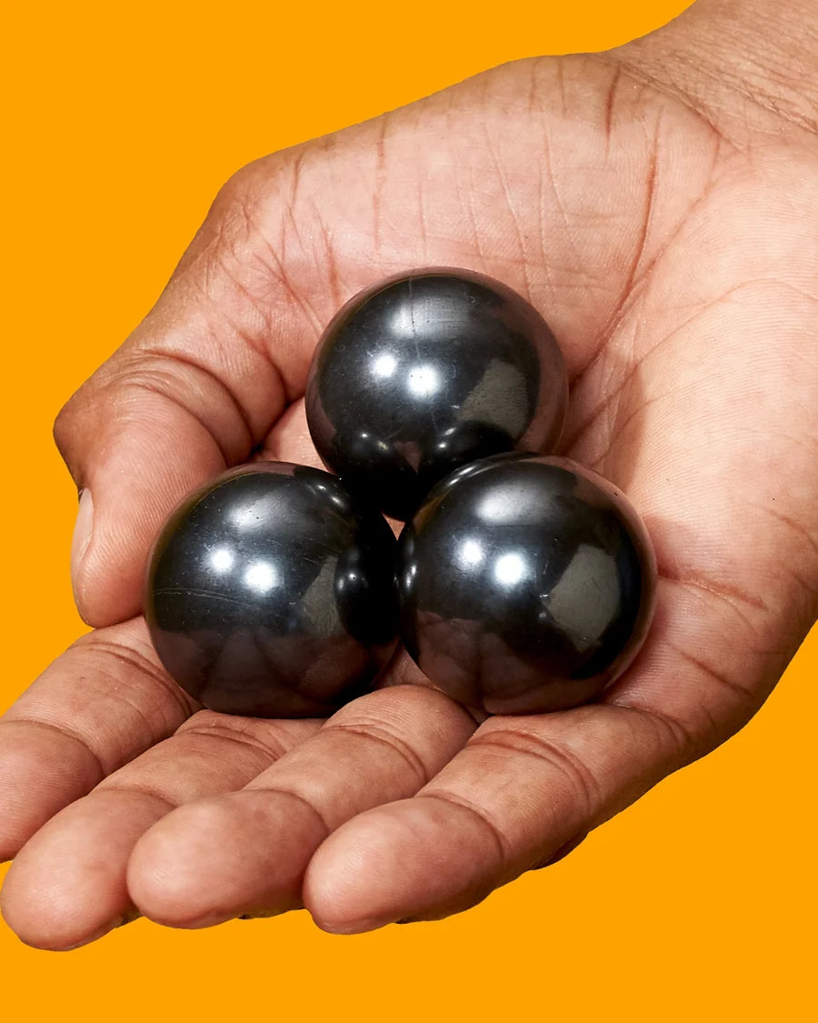 Speks Supers Giant Magnetic Balls Fidget Toy 3 Pack Gunmetal Black