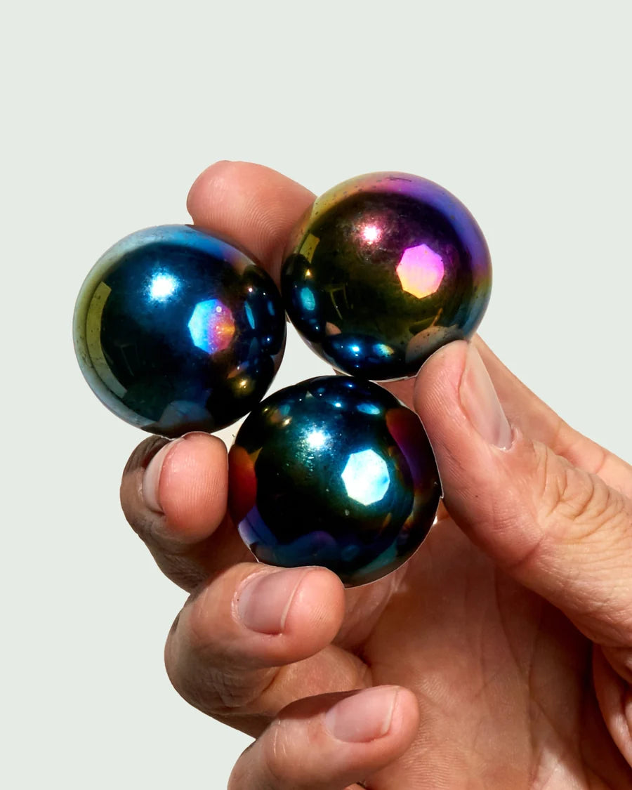 Speks Supers Giant Magnetic Balls Fidget Toy 3 Pack Oil Slick