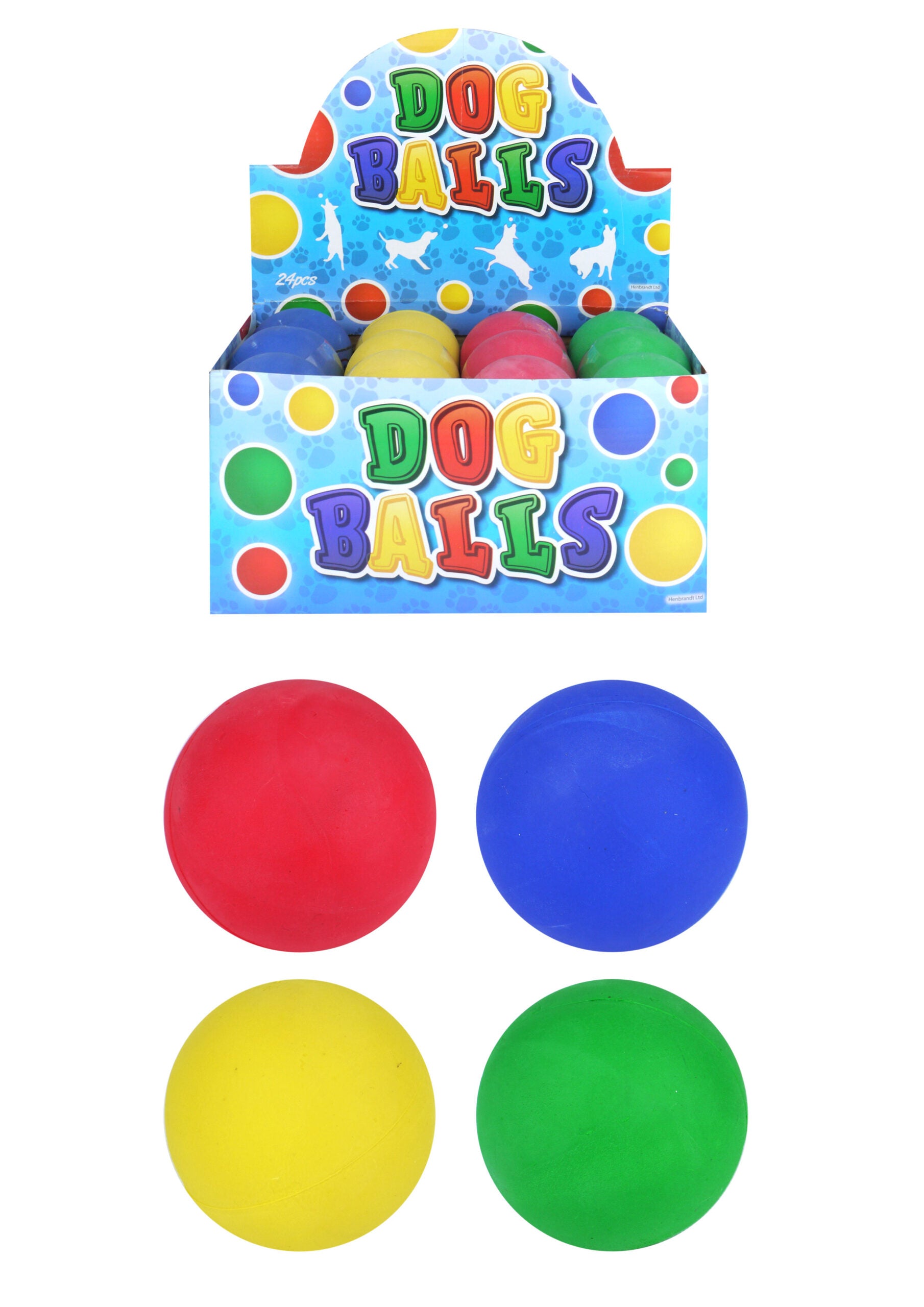 Dog Ball 6.3cm 4 Asst Colours