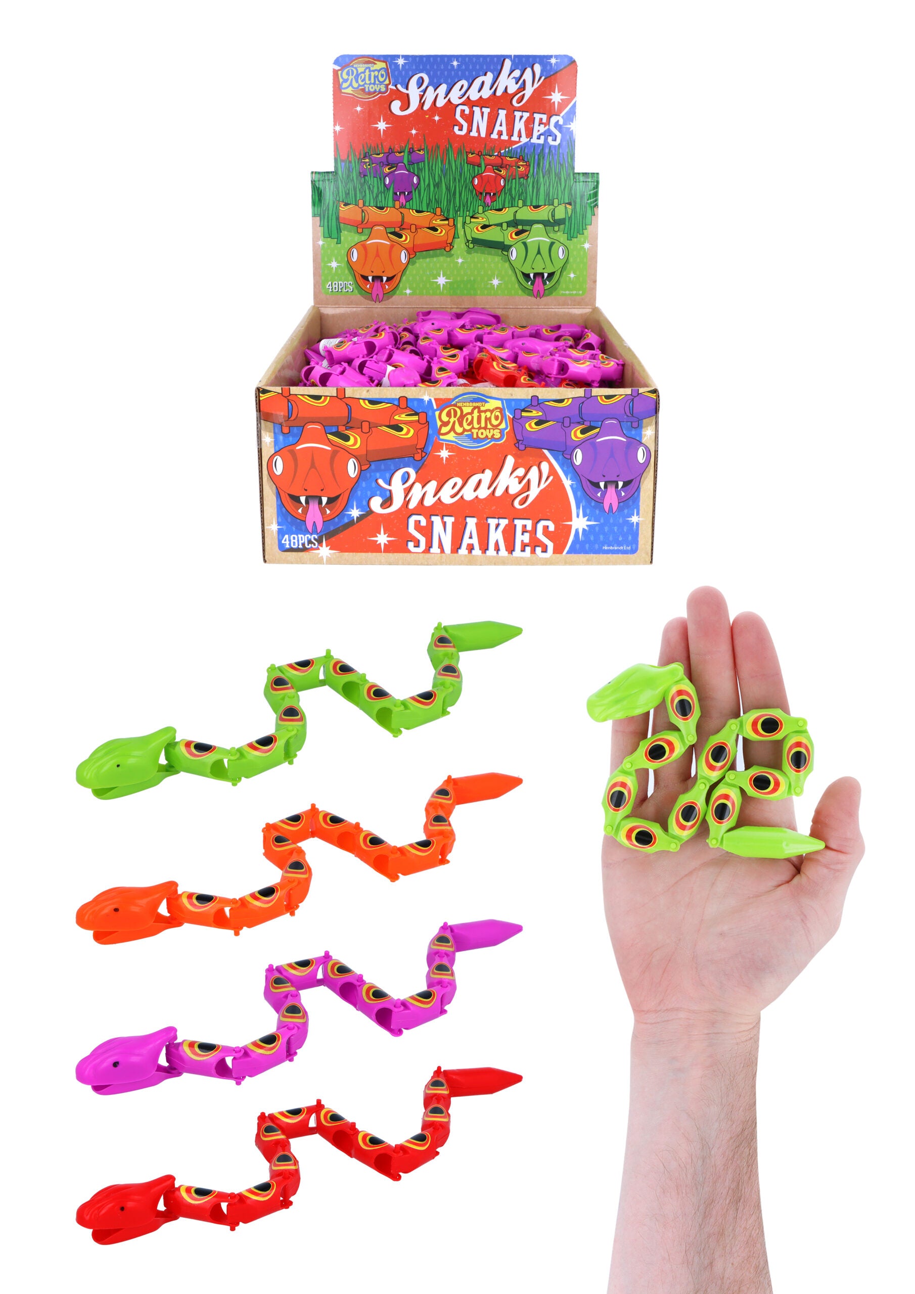 Snake Sneaky 37cm 4 Asst Colours