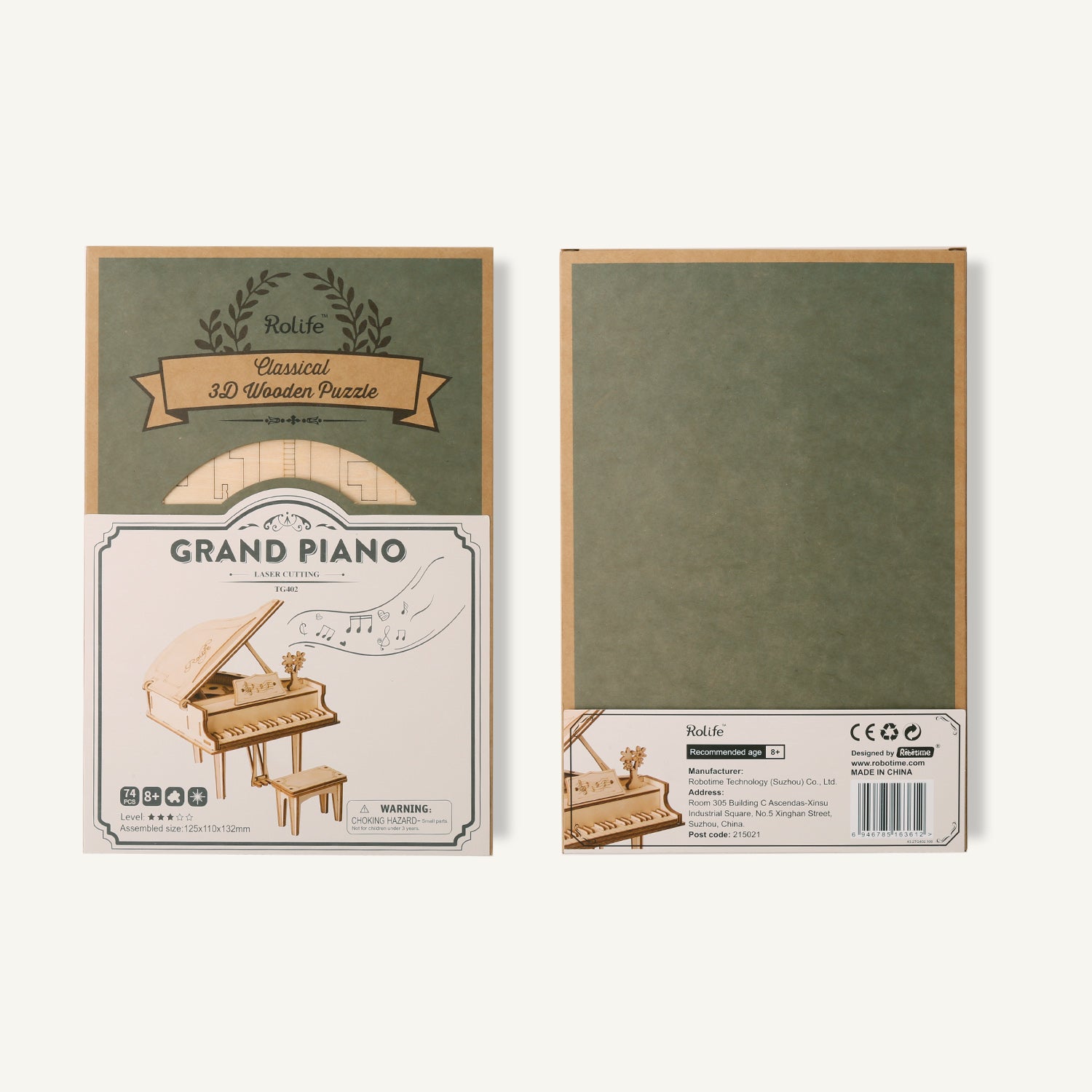 Rokr Grand Piano 3D wooden puzzle Model Kit