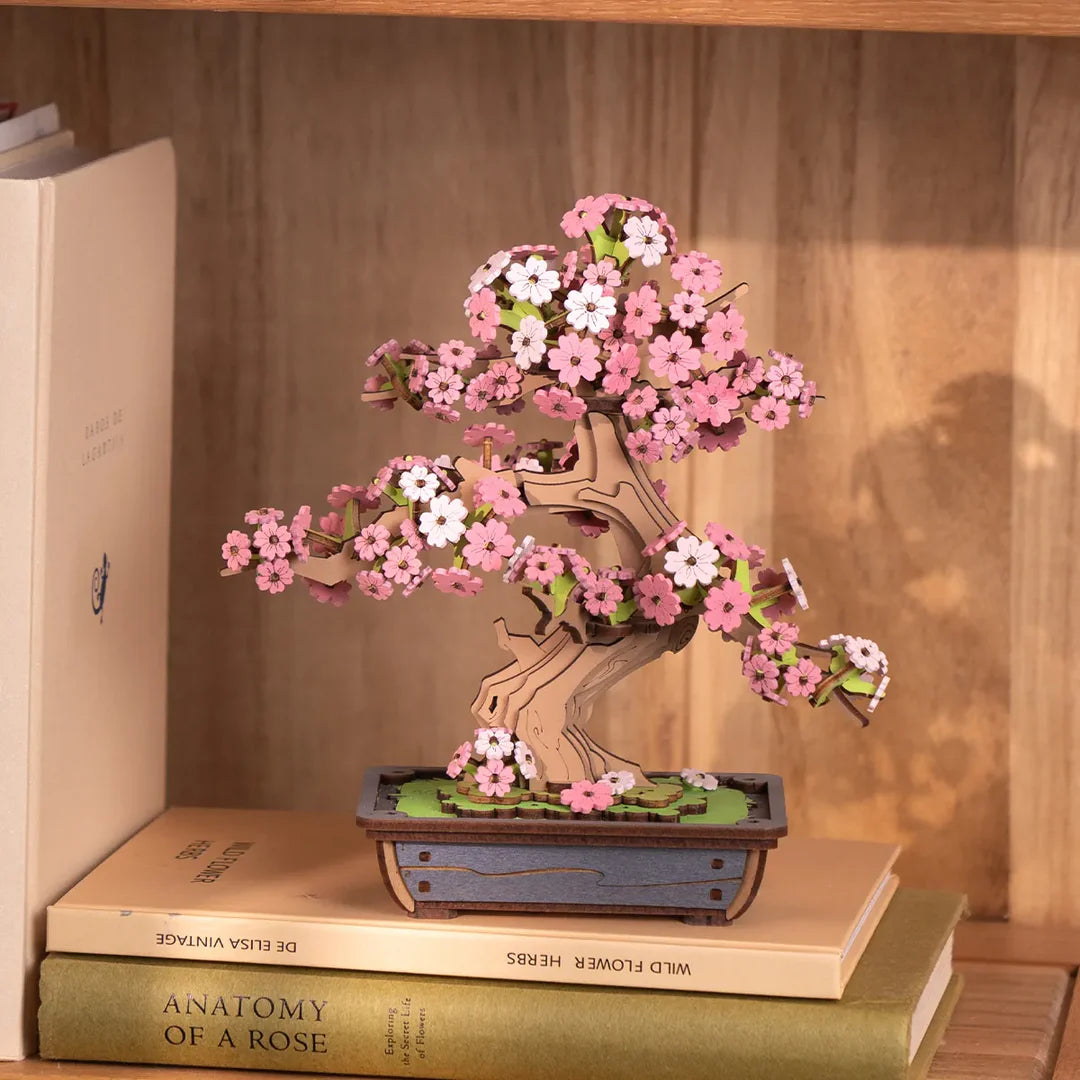 Rolife Sakura Bonsai Wooden Model Kit