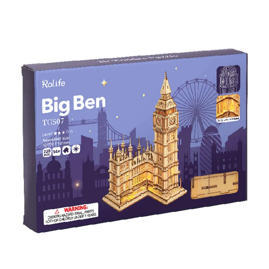 Rokr Big Ben Wooden Model Kit