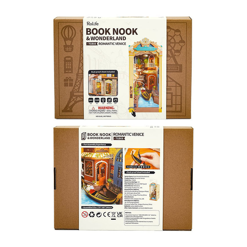 Rolife Romantic Venice DIY Book Nook Kit