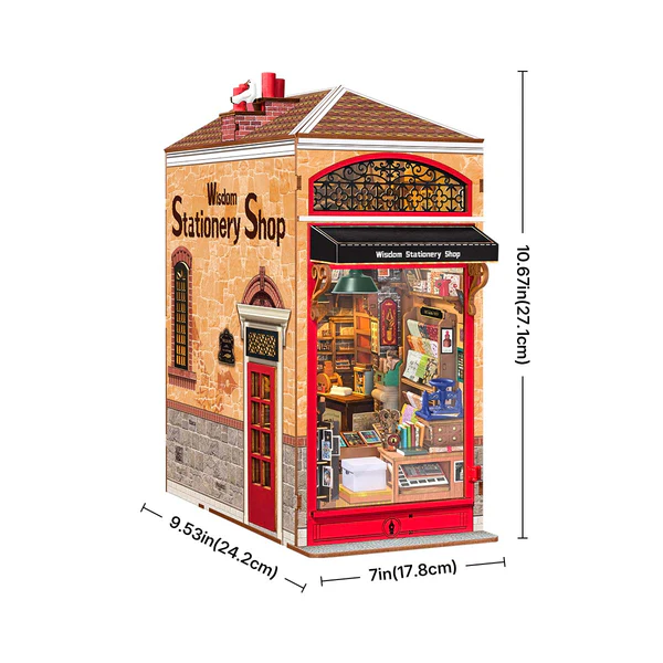 Rolife Wisdom Stationery Shop DIY Book Nook Kit