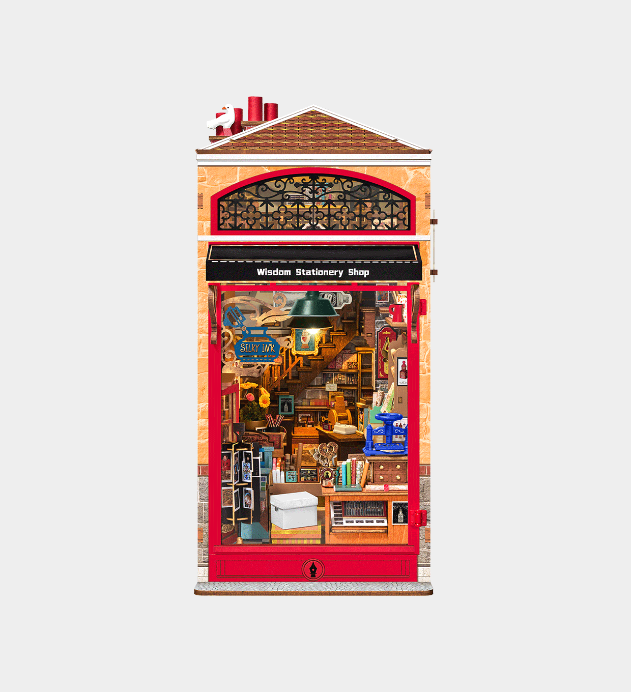 Rolife Wisdom Stationery Shop DIY Book Nook Kit