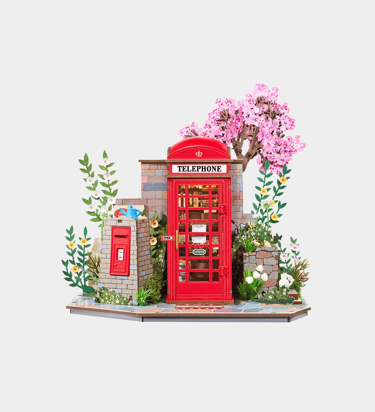 Rolife Blossom Book Booth DIY Miniature House Kit