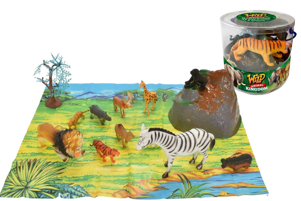18 piece Wild Animals In Tub