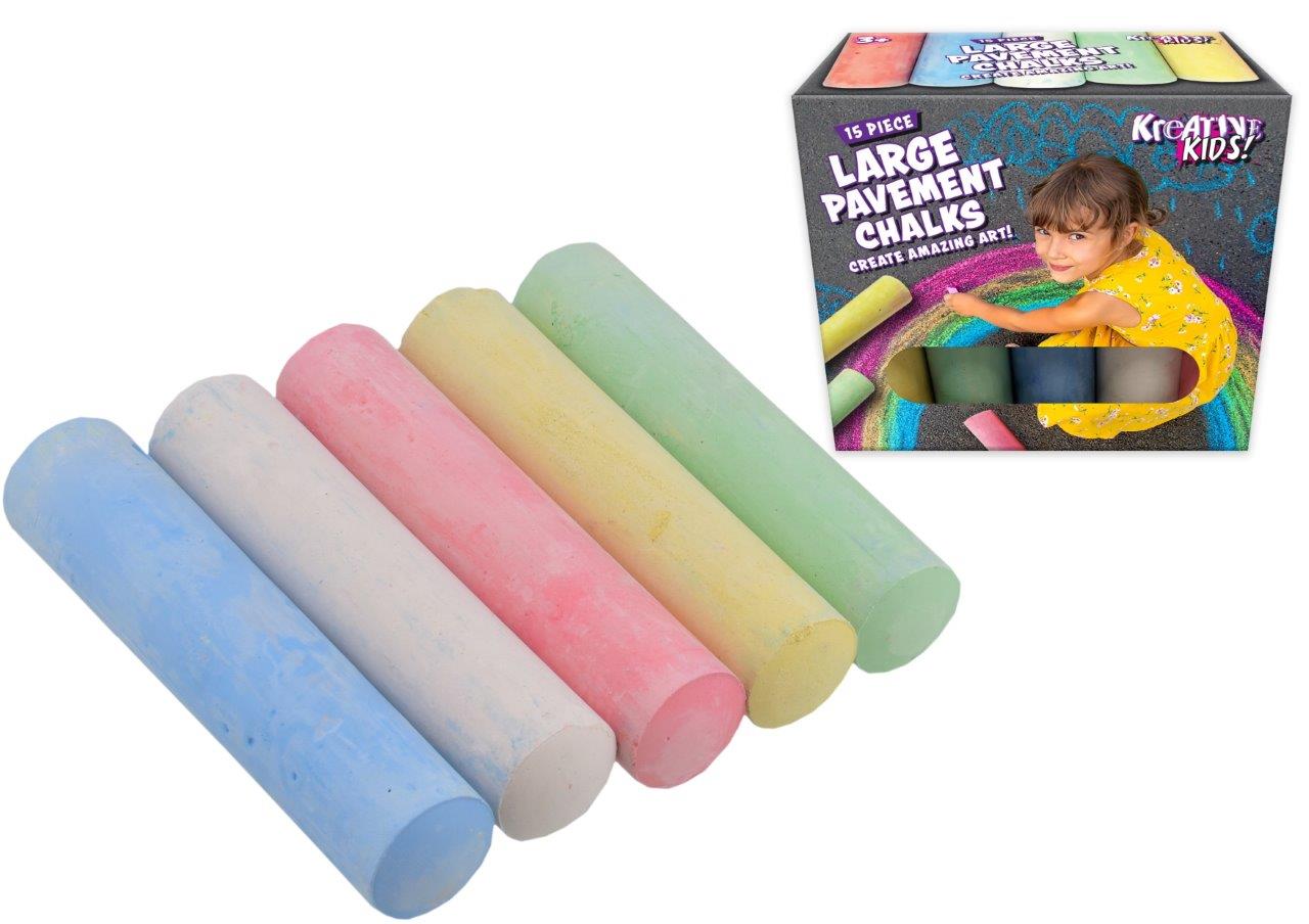 15Pc 10cm Pavement Large Chalk