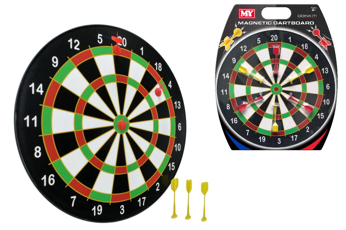 Magnetic Dartboard With 6 Darts