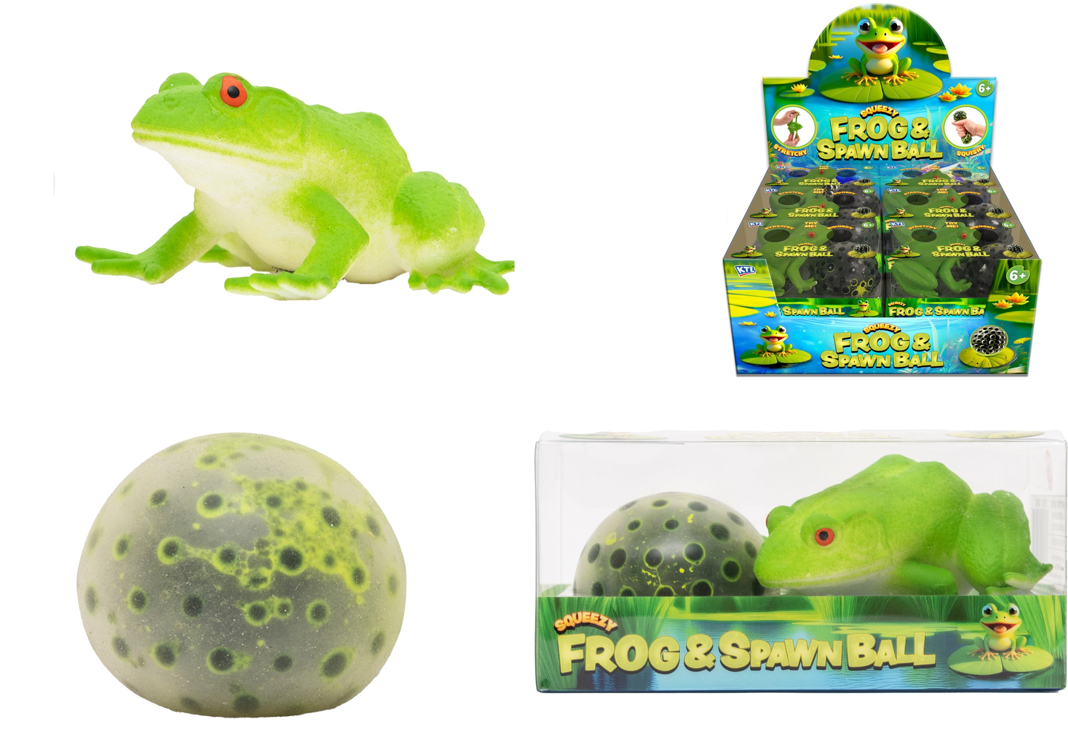 Frog with Squishy Ball Toy