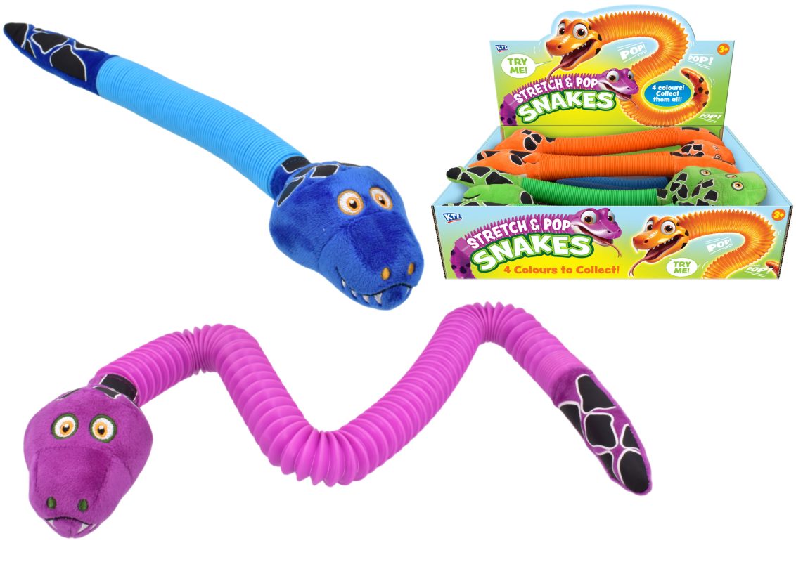 Stretch & Pop Snakes 4 Assorted