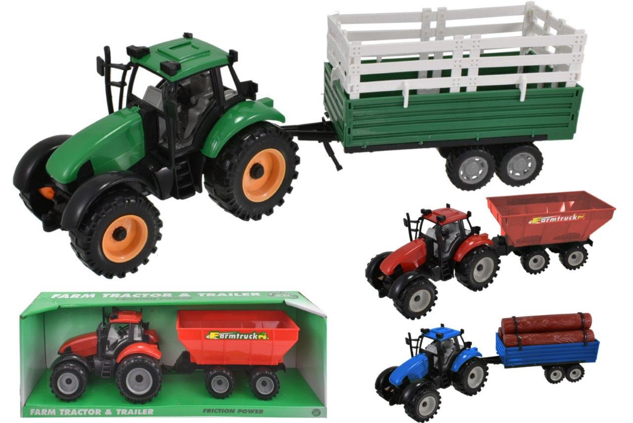 Plastic Friction Tractors With Trailers