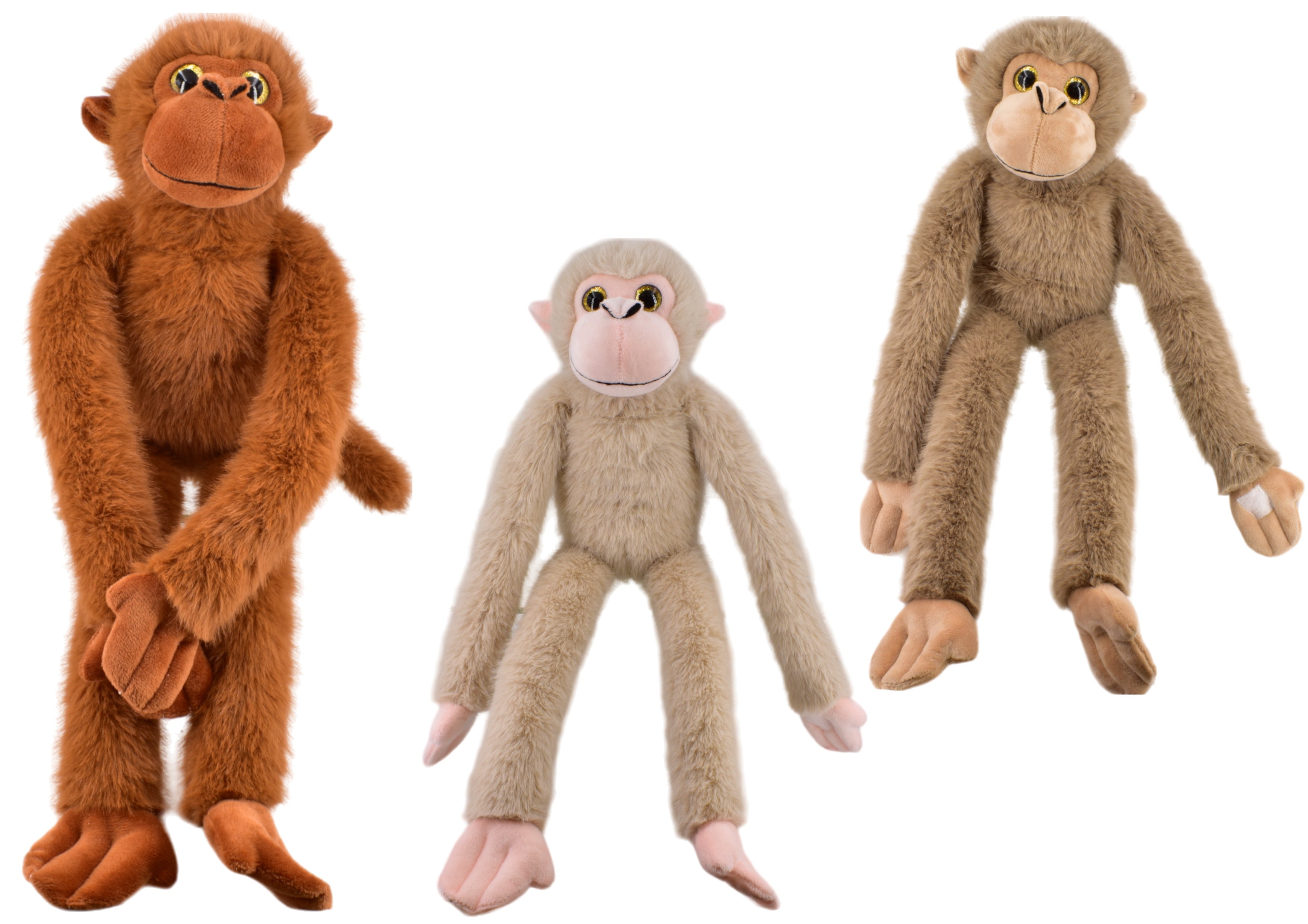 55cm Plush Hanging Monkey Natural Colours