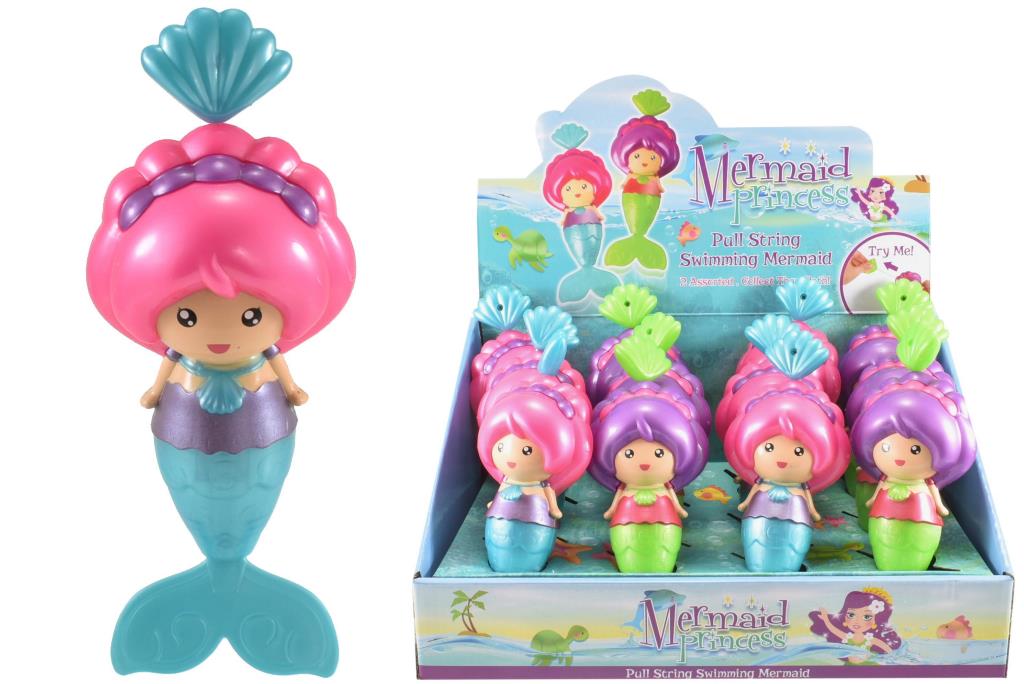 Pull String Swimming Mermaid