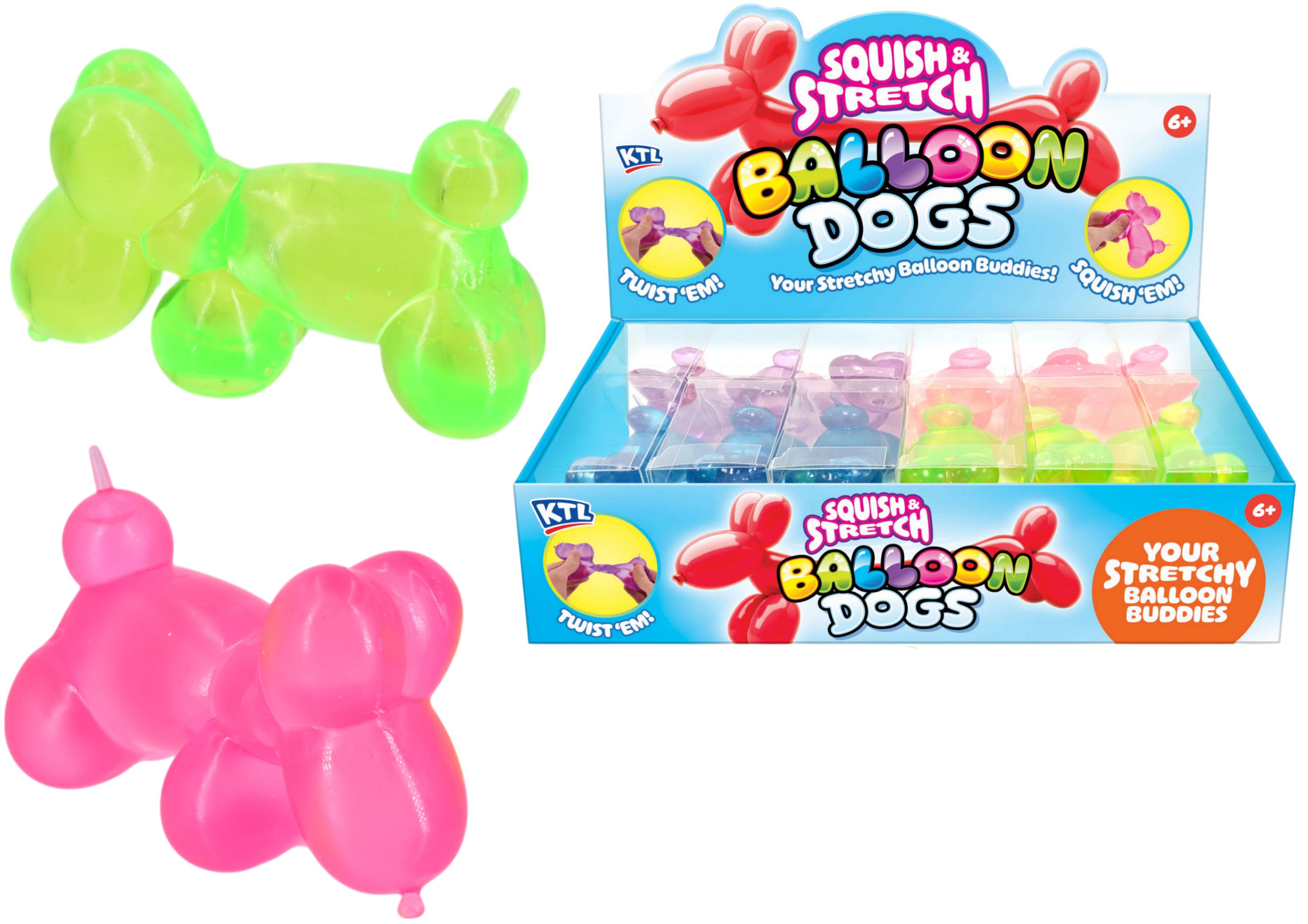 Squidgy Balloon Dog Fidget Toy Asst