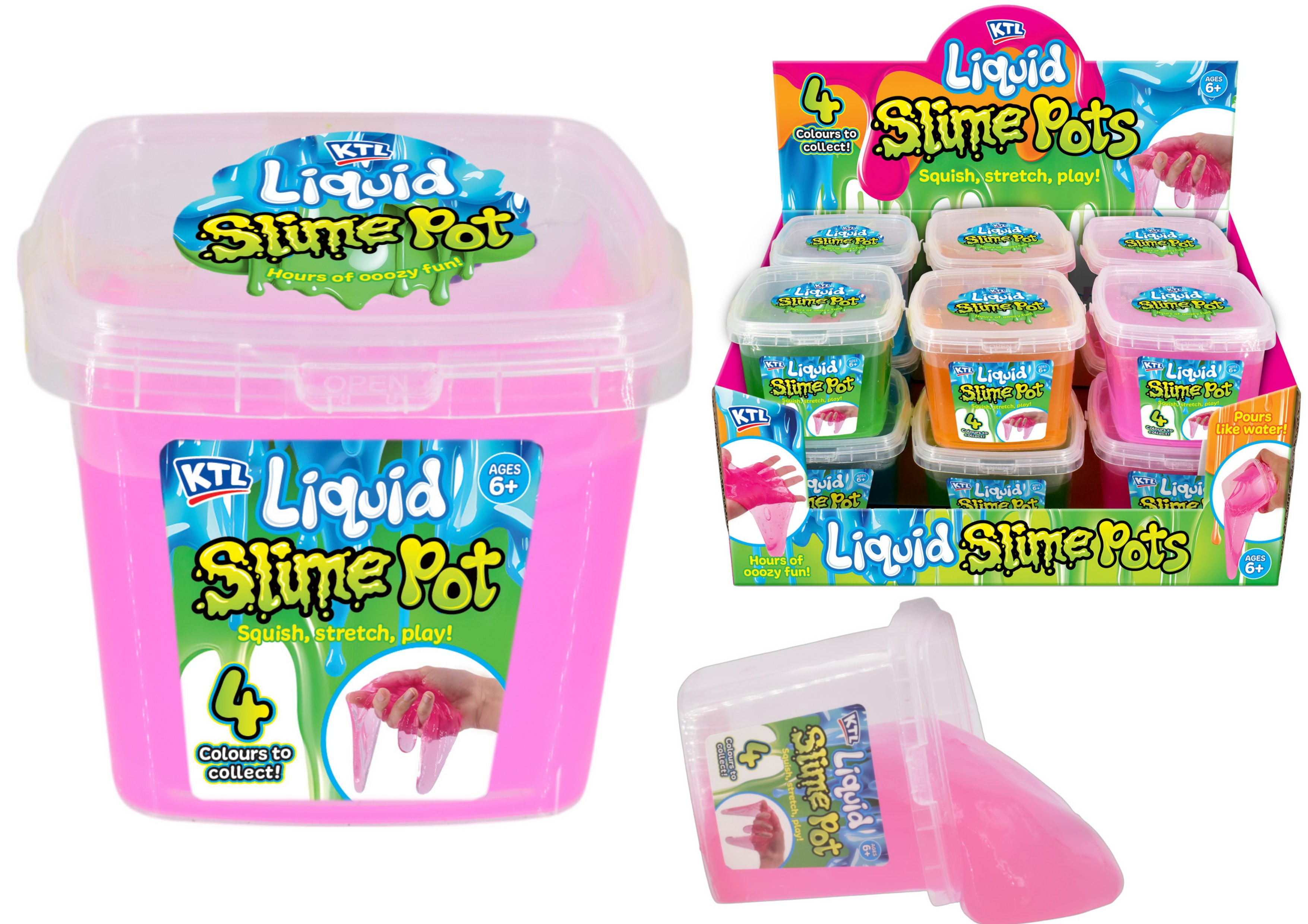 250g Liquid Slime Pot (4 Assorted Colours)