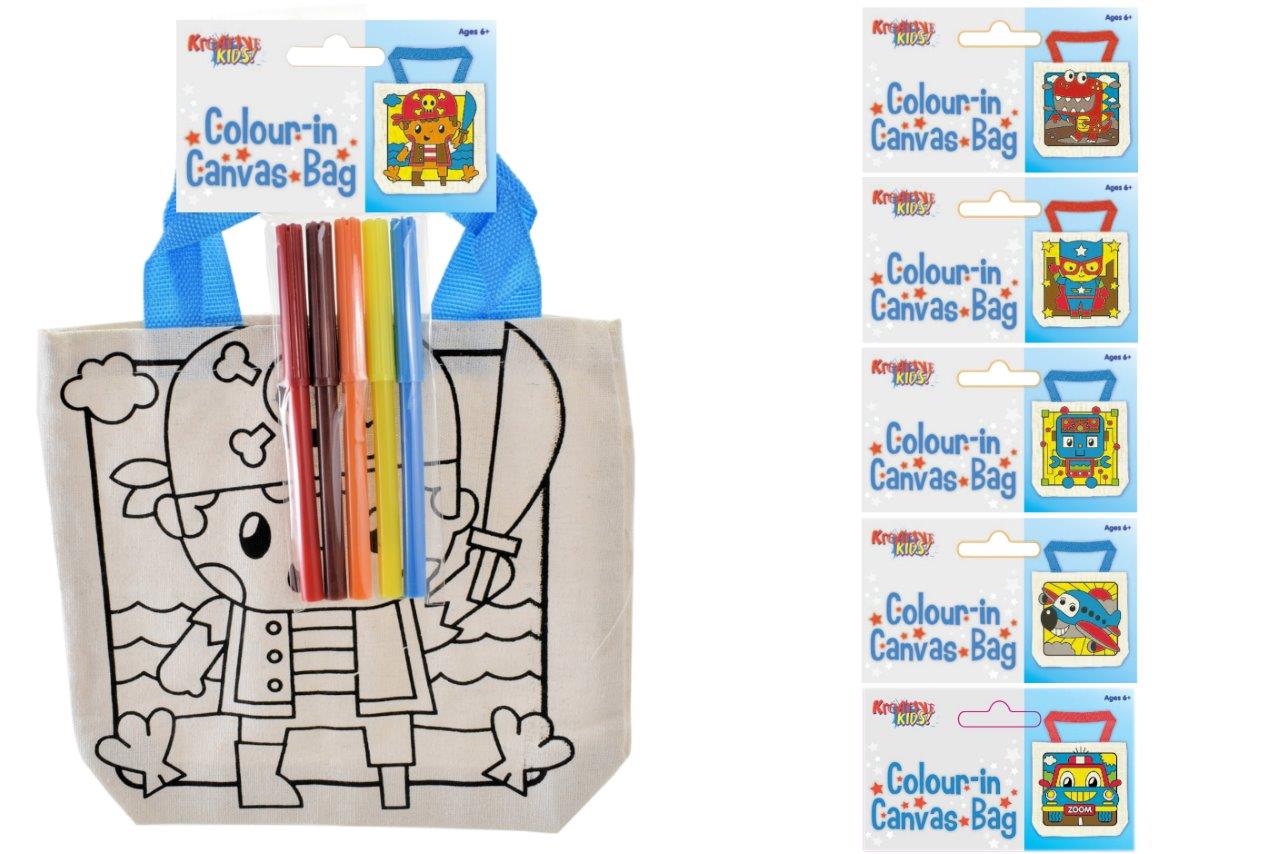 Colour Your Own Canvas Bag  Sets