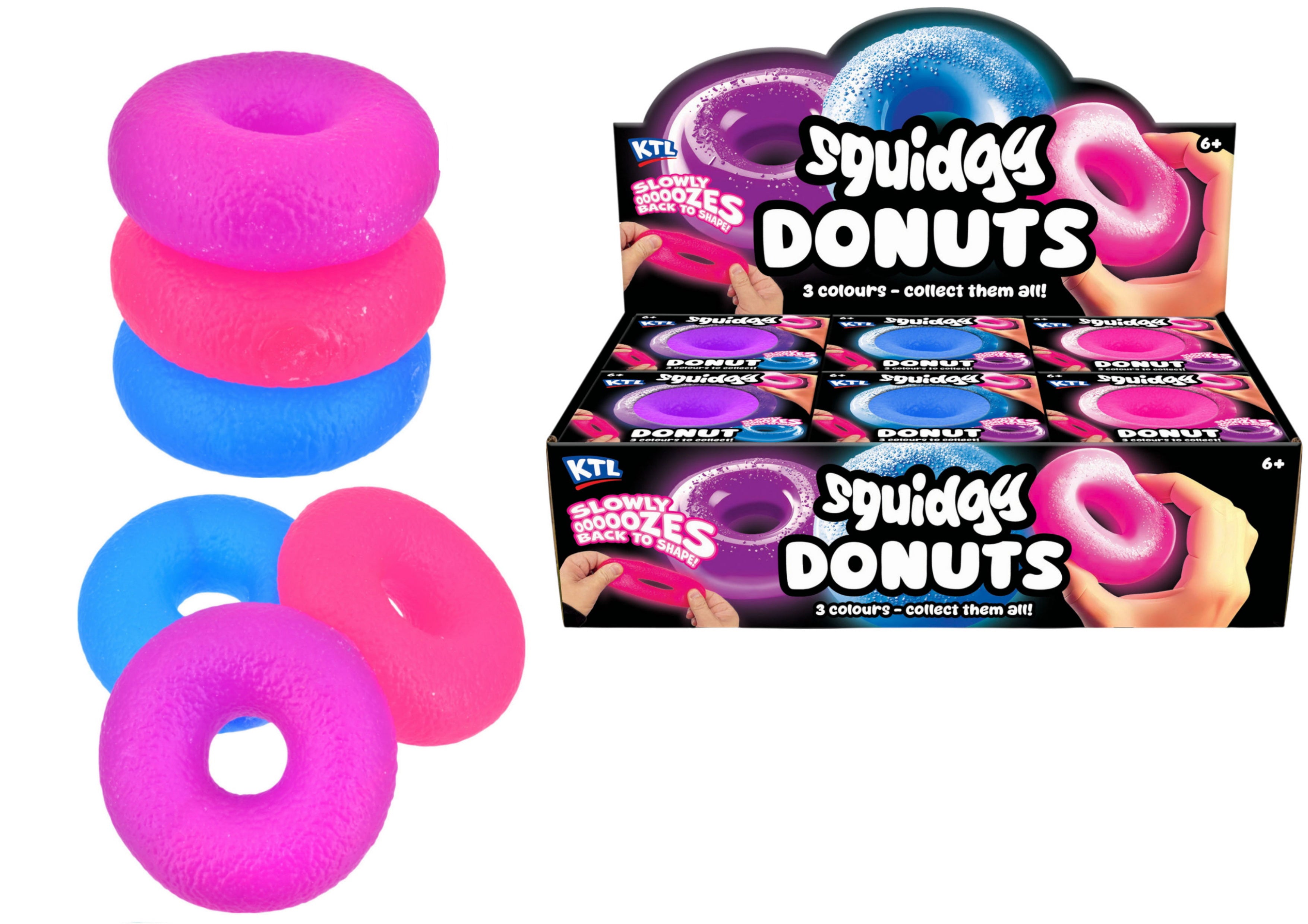 Squidgy Donuts Stress Toy Asst