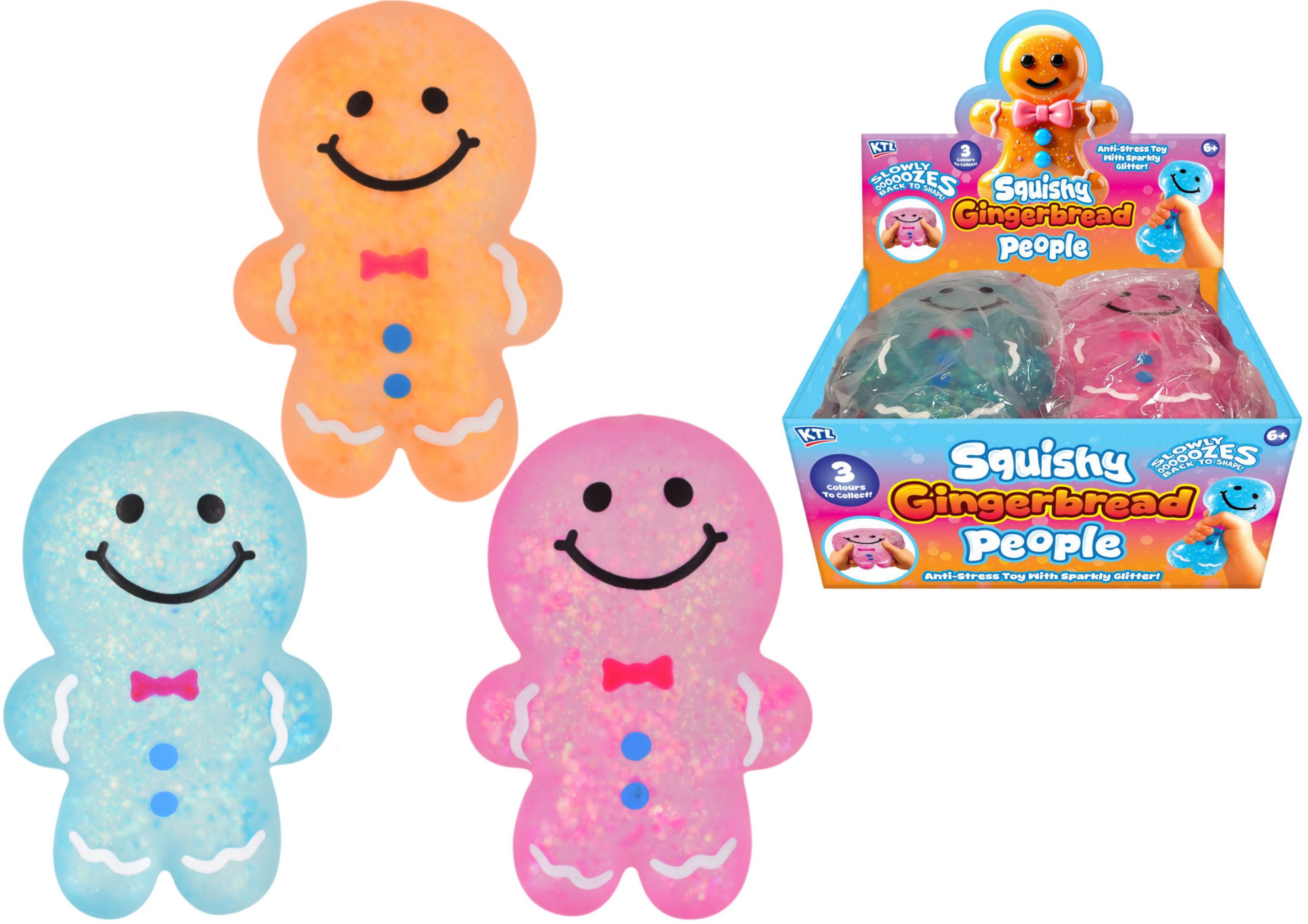 Large Squishy Gingerbread People (3 Assorted)