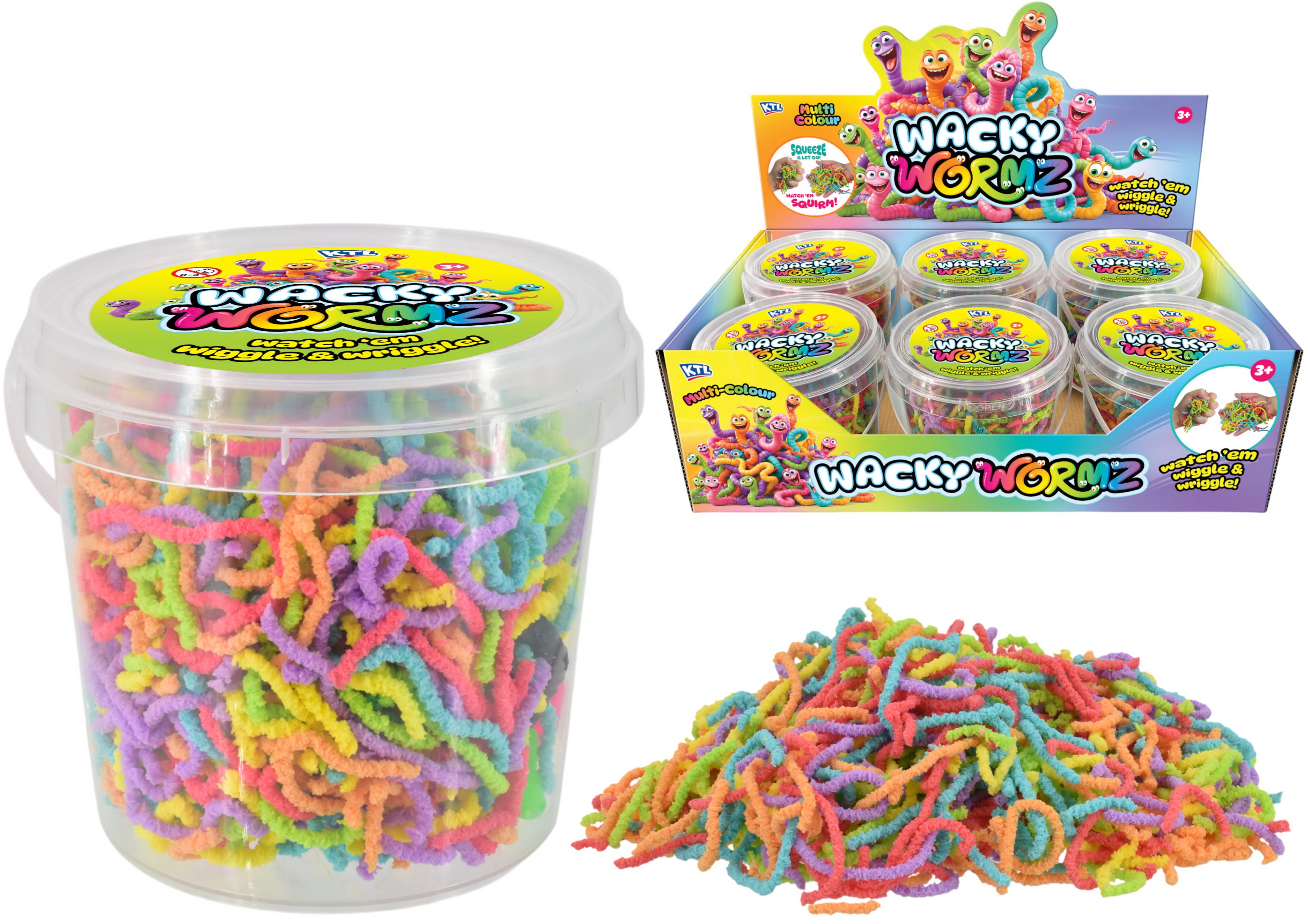 Moving Multi-Colour Wormz 200g