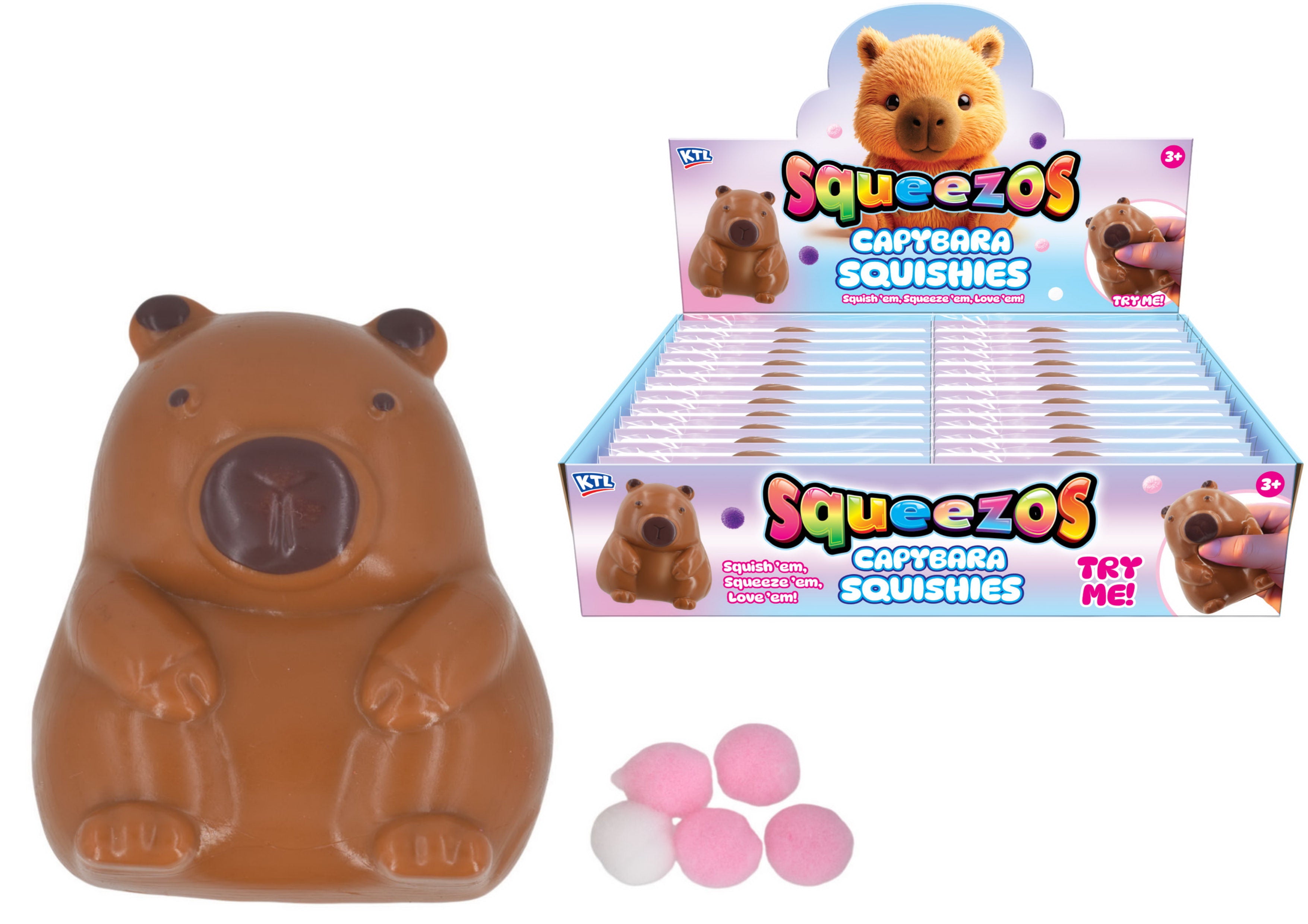Squishy Capybara With Bobbles