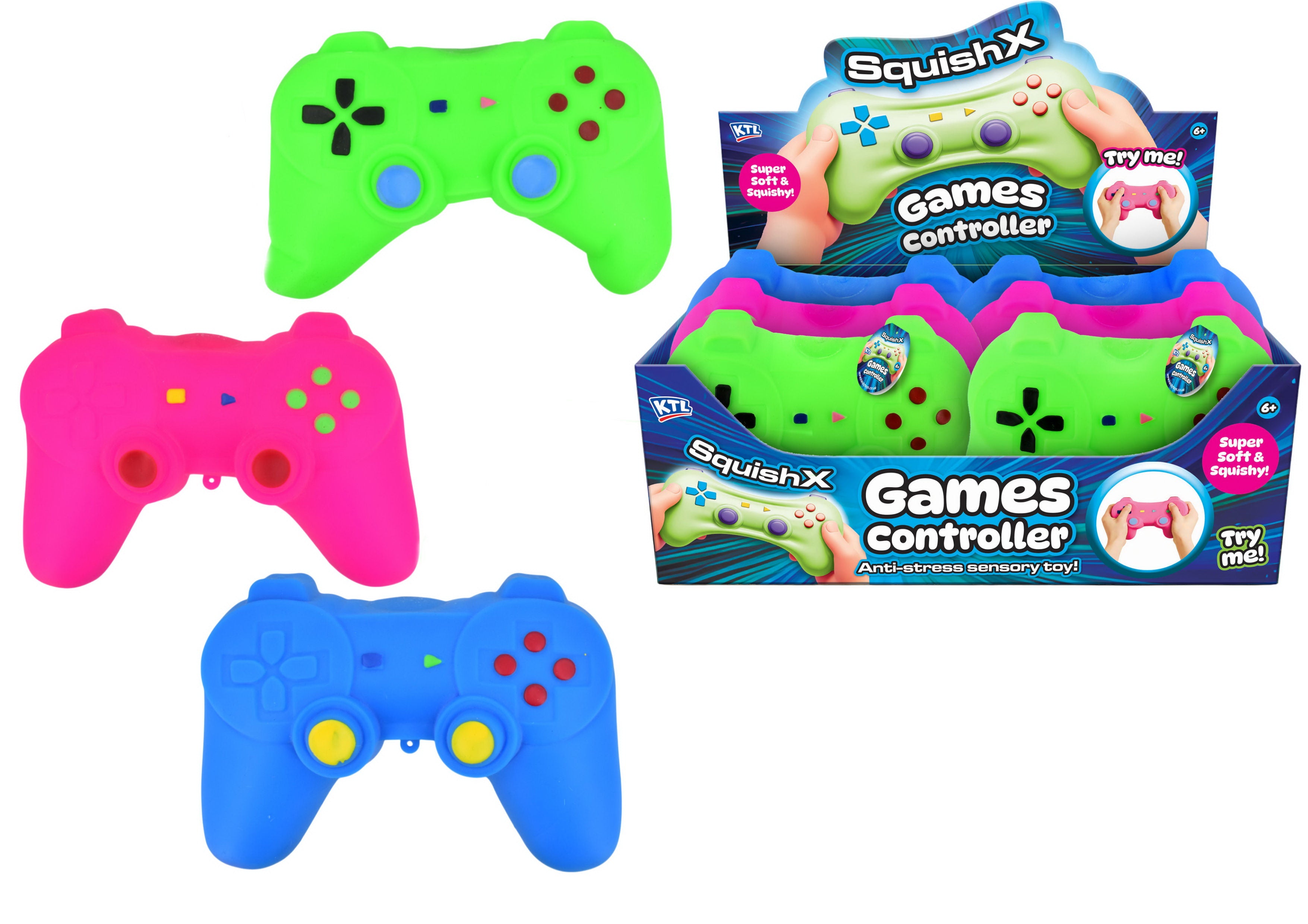 Squidgy Stretch Games Controller (3 Colours)