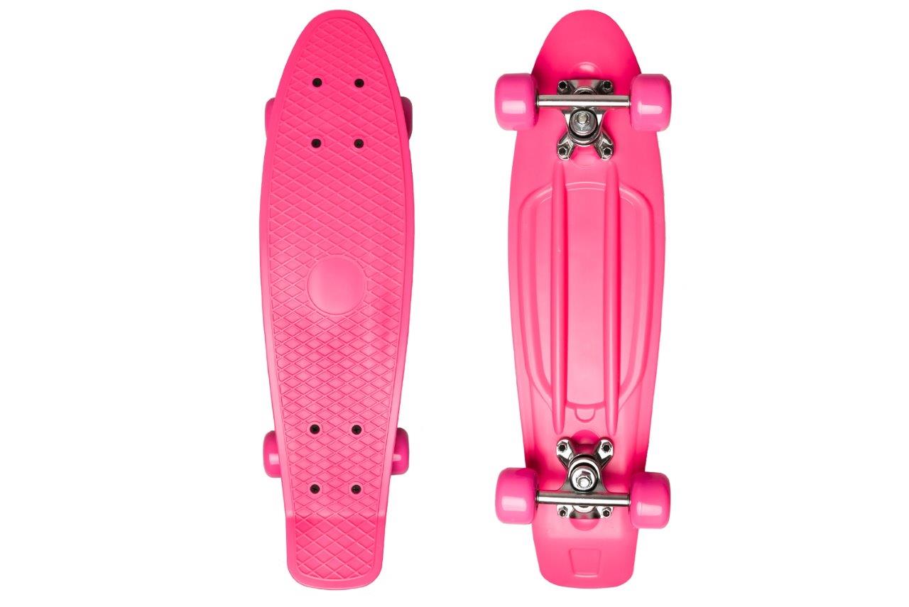 22.5 x 6 Pink Retro Skateboard