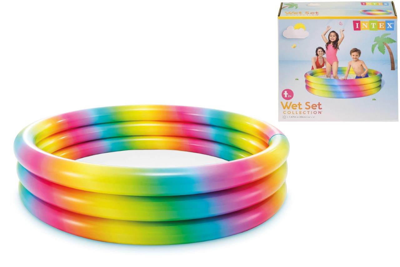 Rainbow ombre pool 3 ring 58 X 13