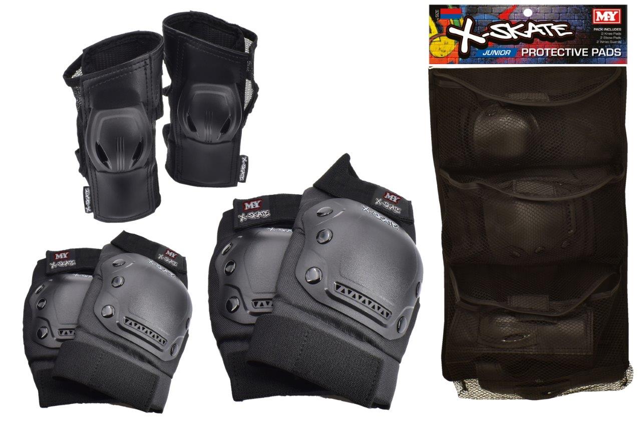 Kids Skate Protection Black Pad Set