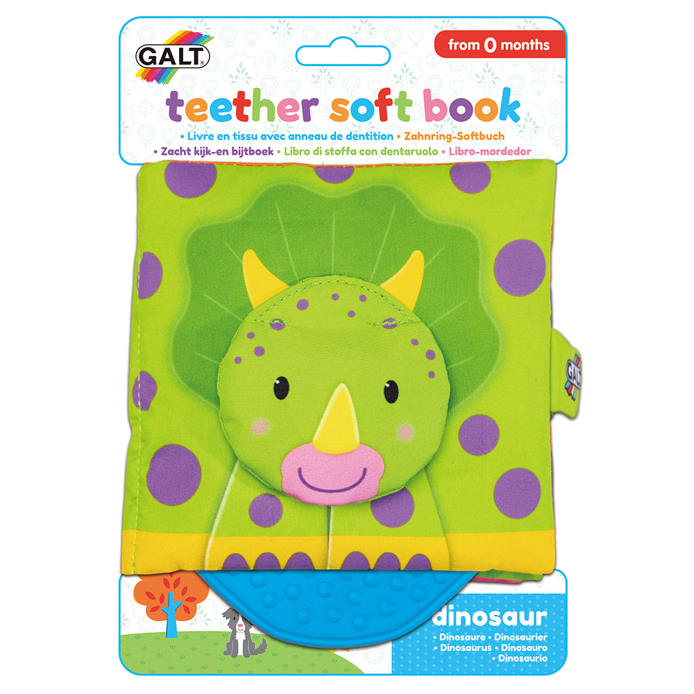 GALT Teether Soft Book - Dinosaur