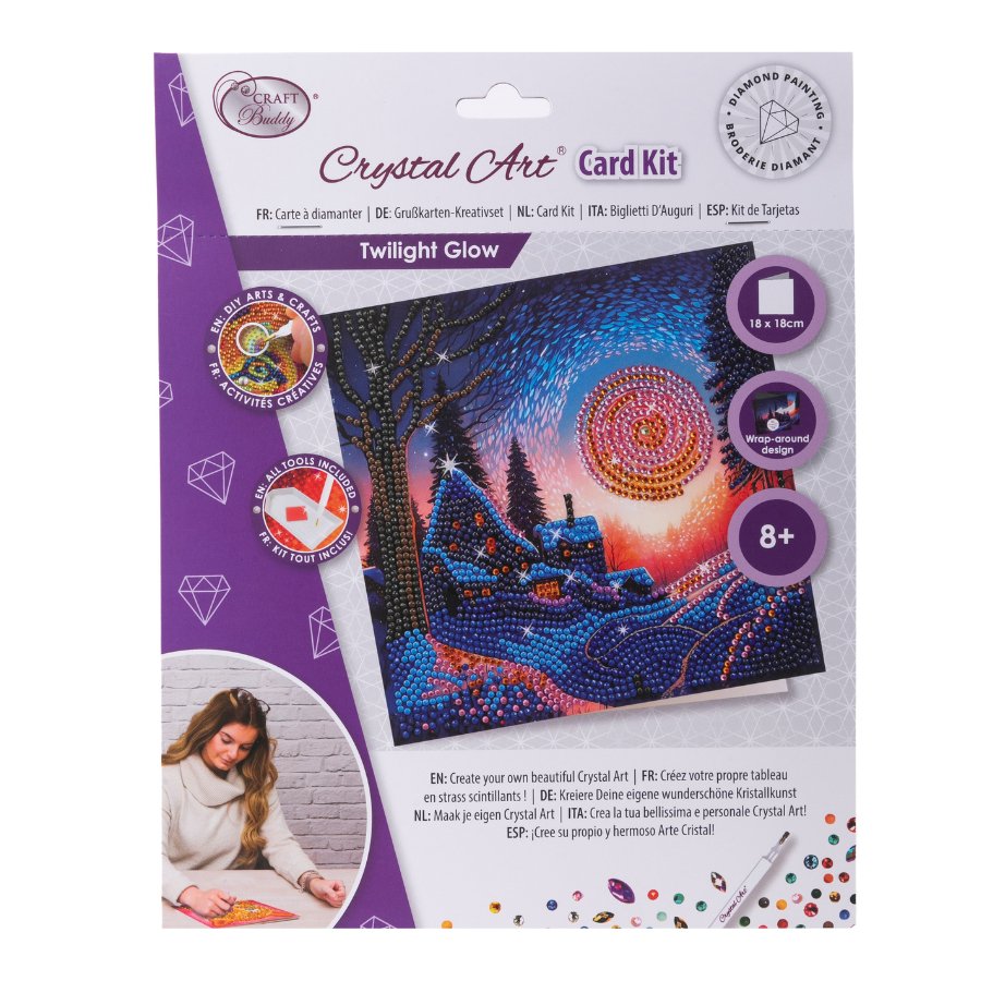 Twilight Glow Crystal Art Card