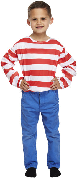 Striped Top Red/White Med 7-9 Yrs