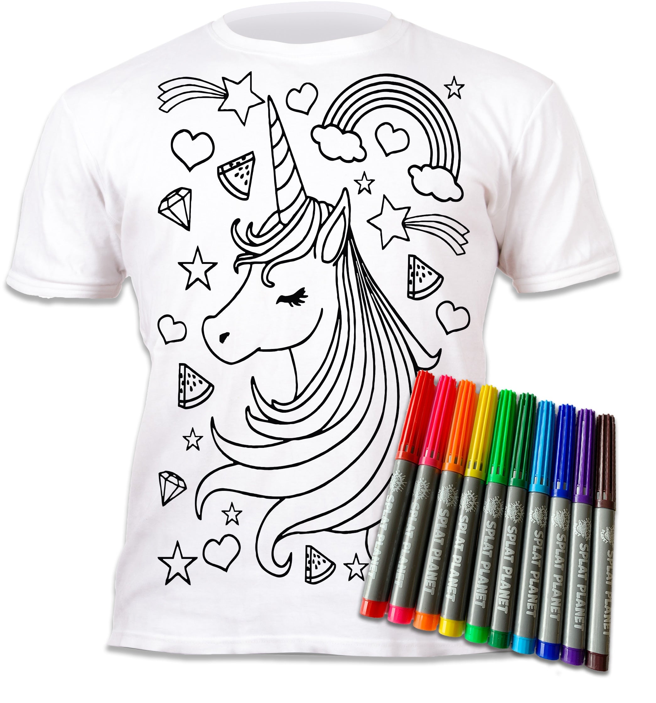 Unicorns & Stars Colour-In T-Shirt