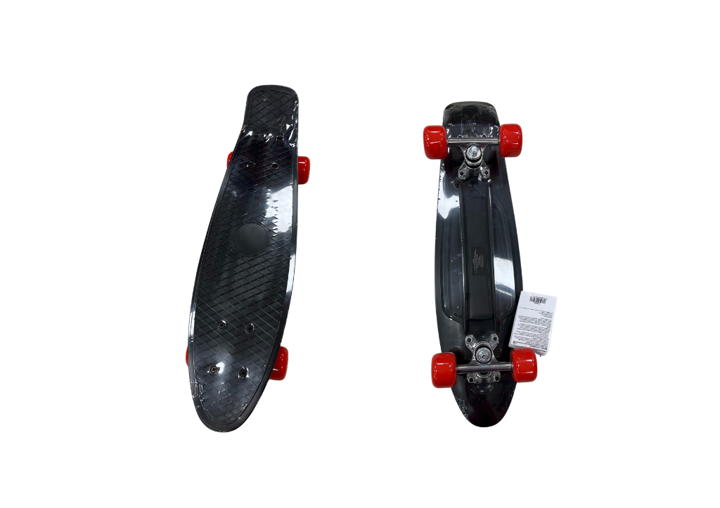 22.5 X 6 Black Retro Skateboard
