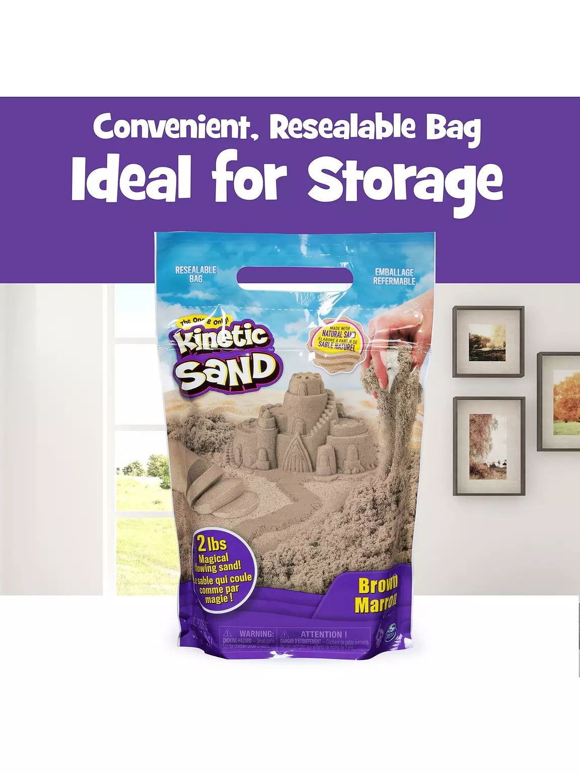 Kinetic Sand 2LB Brown Sand Bag