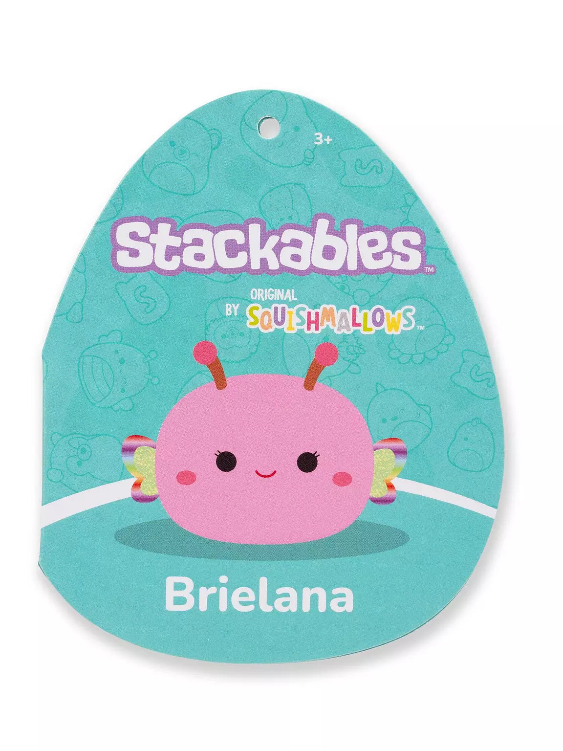12" Squishmallow Stackables Brielana Pink Butterfly W/Gradient Wings