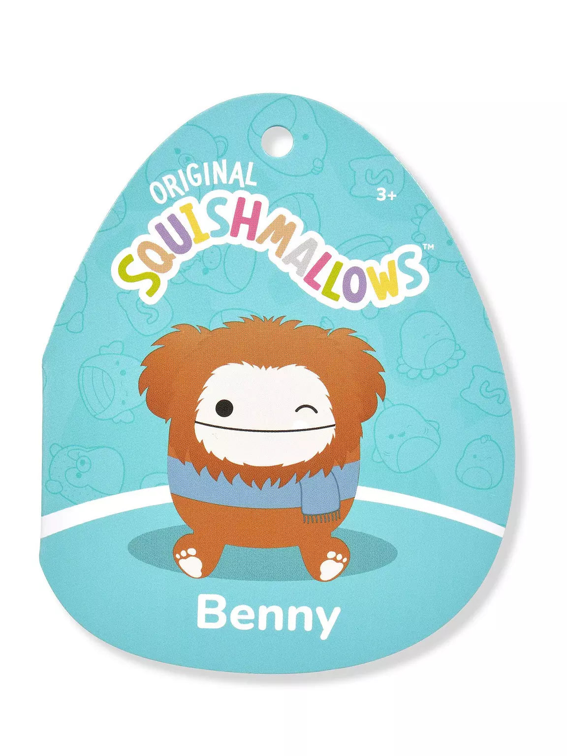12" Squishmallows Benny Bigfoot with Scarf