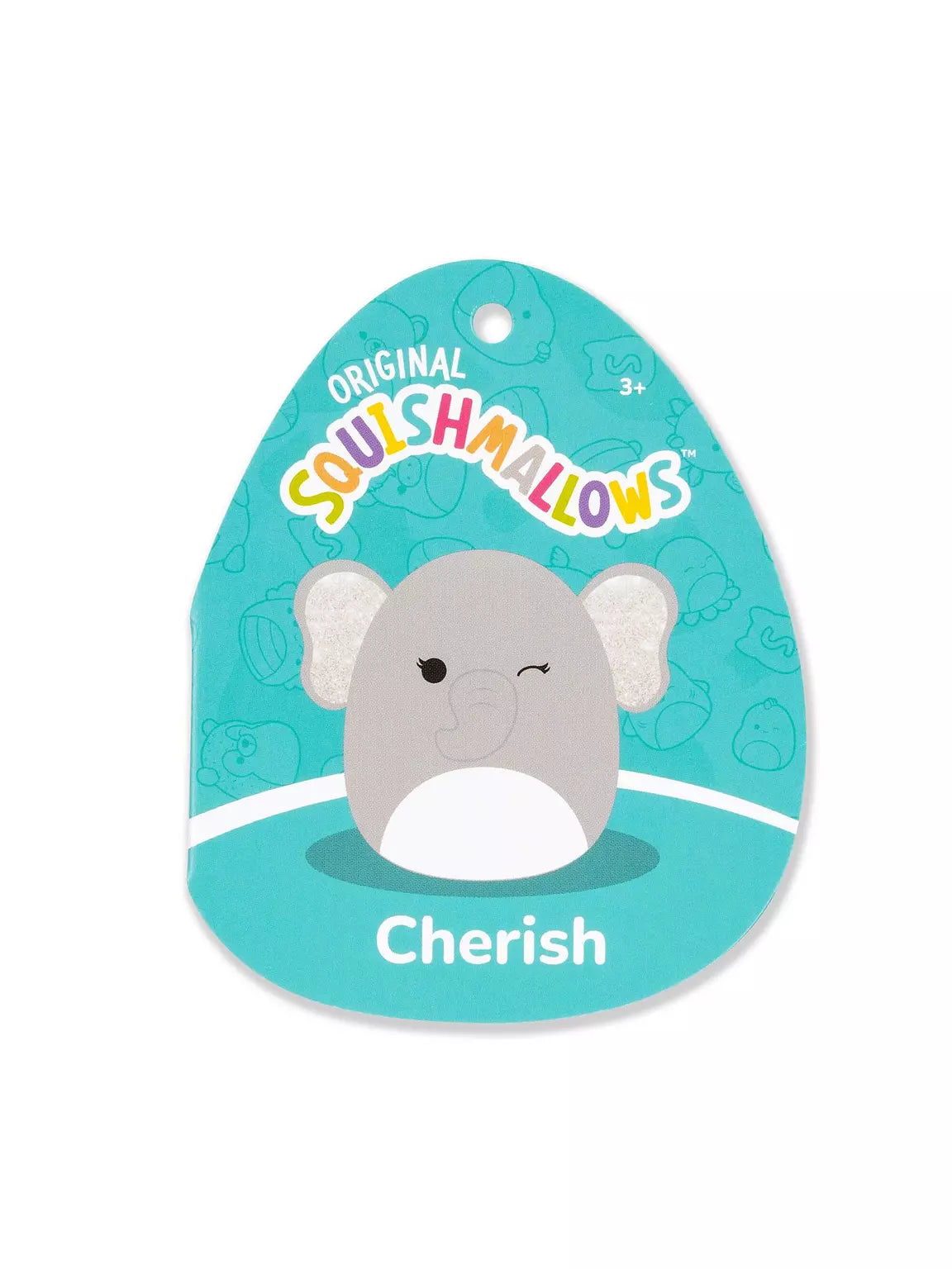 7.5" Squishmallows Cherish Grey Elephant