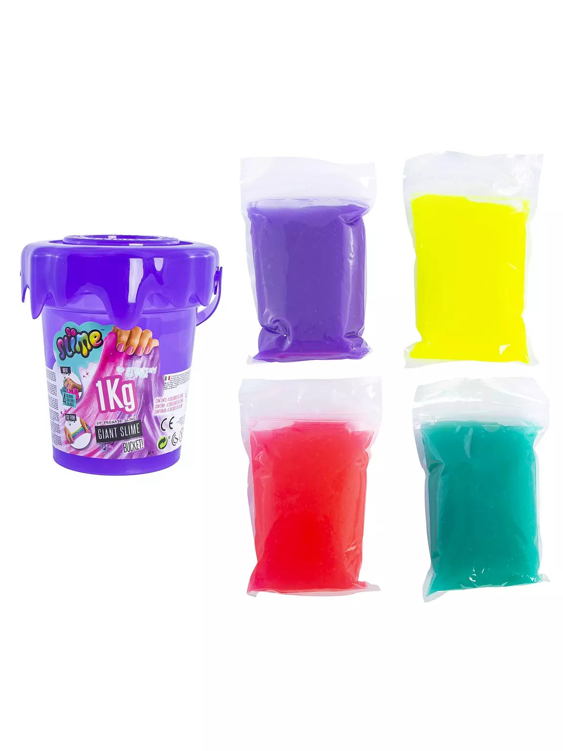 So Slime Giant Bucket 1kg Slime Asst