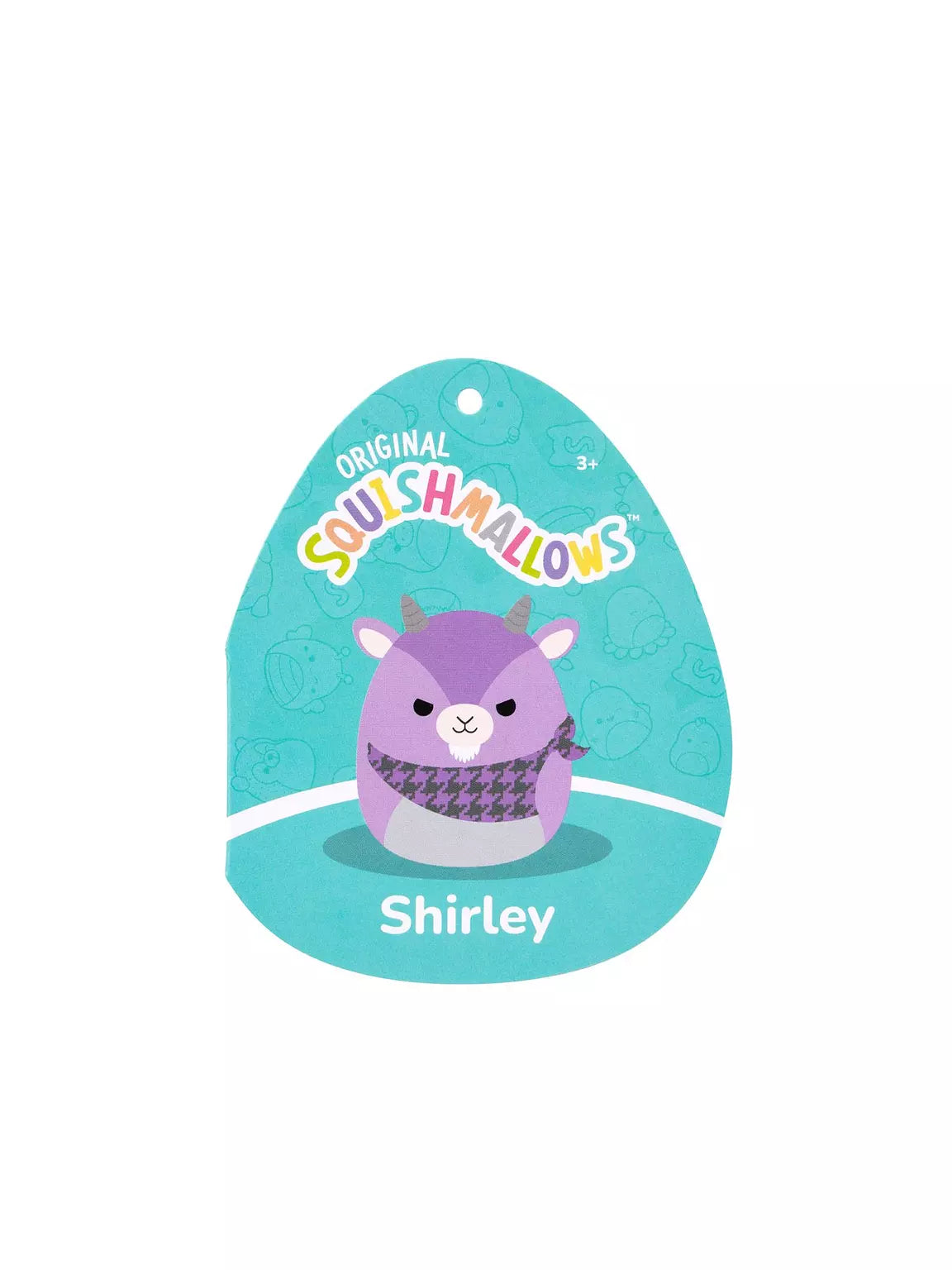 7.5 Squishmallows Shirley - Purple Goat W/Bandana and Mischievous Eyes